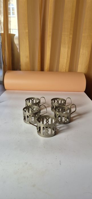 Piękne stare koszyczki na szklanki PRL Komplet T16