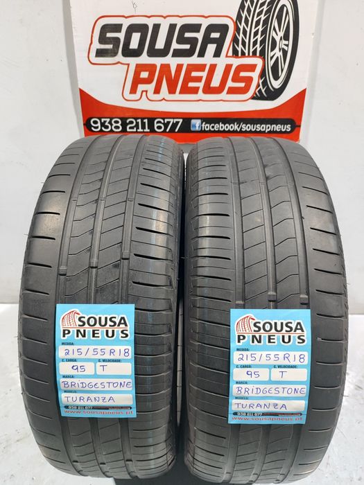 2 pneus semi novos 215-55R18 Bridgestone - Oferta dos portes