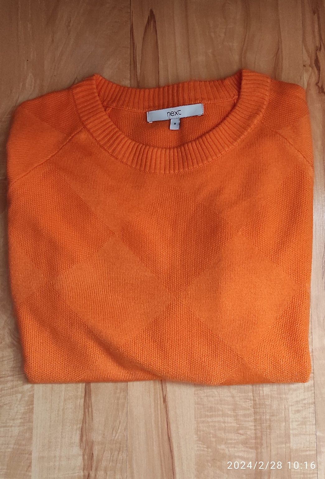 Pomarańczowy sweterek Next lekki