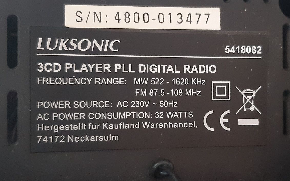 Wieża LUKSONIC na 3 CD płyty / Germany