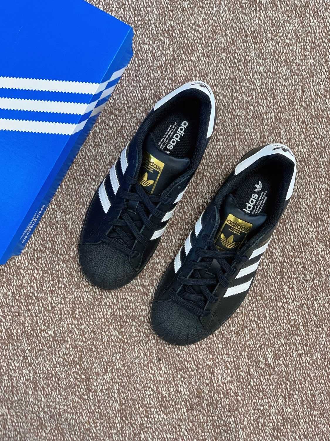 Nowy Buty Sportowe Adidas Superstar Black White 41