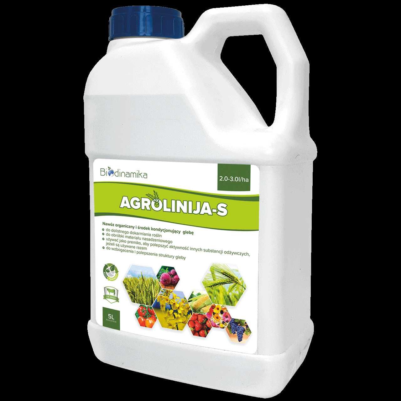 Nawóz ekologiczny AGROLINIJA-S humus aminokwasy 5L nawozu na 2ha