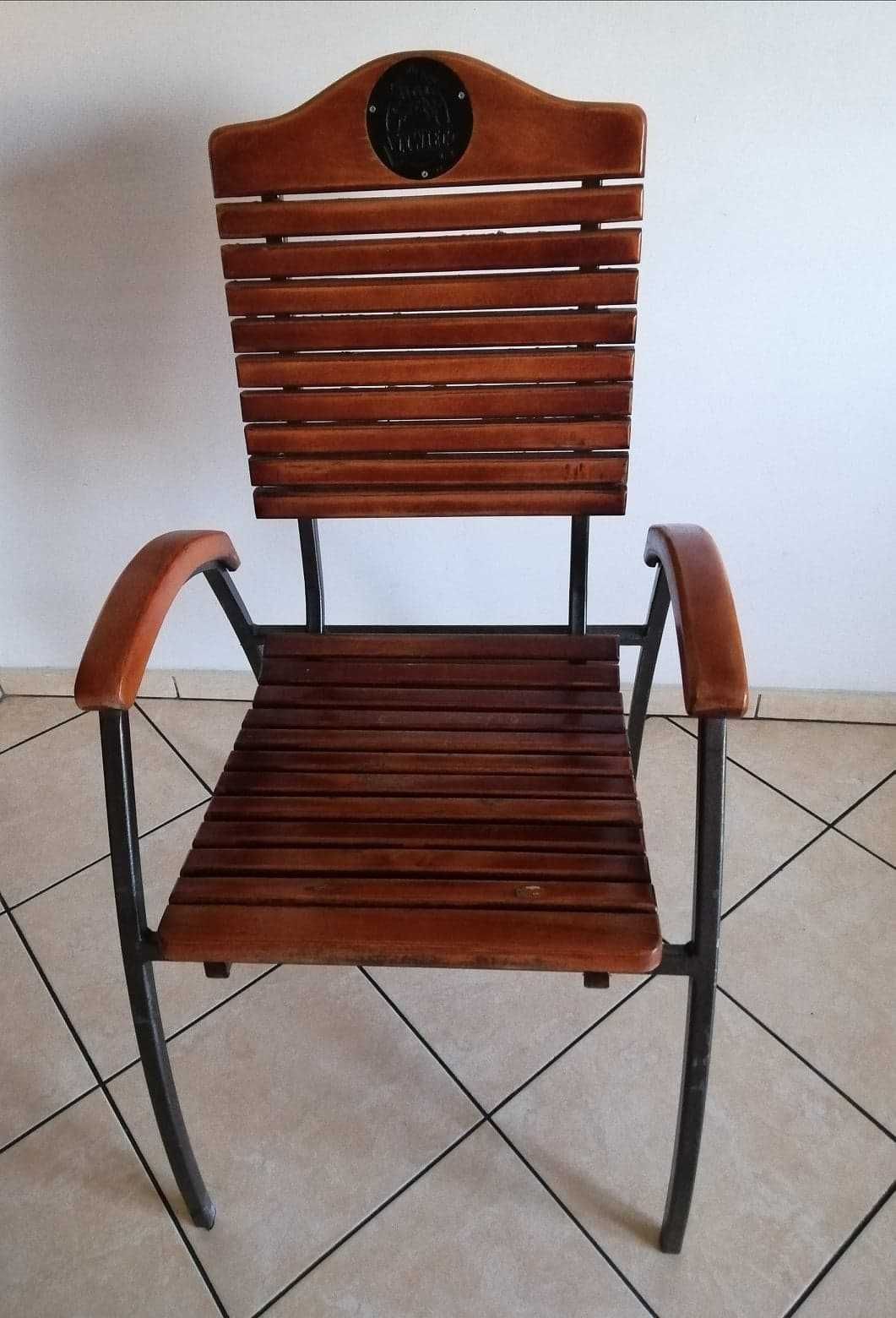 Nowe Krzesło 2szt Krzesła ogrodowe do ogrodu metalowo drewniane