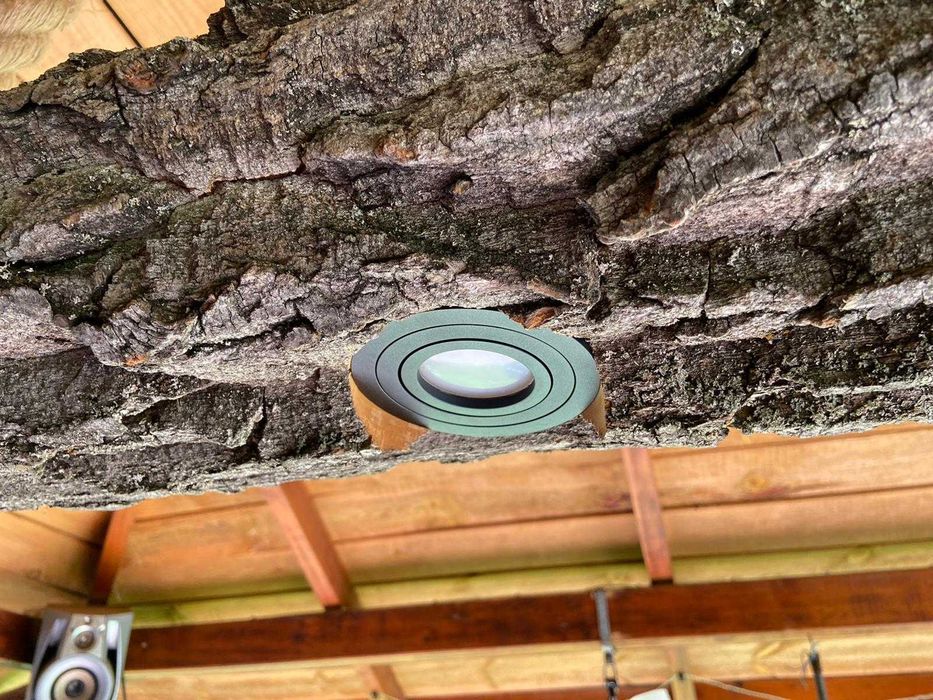 Lampa wisząca z kory TOPOLA KORA loft belka