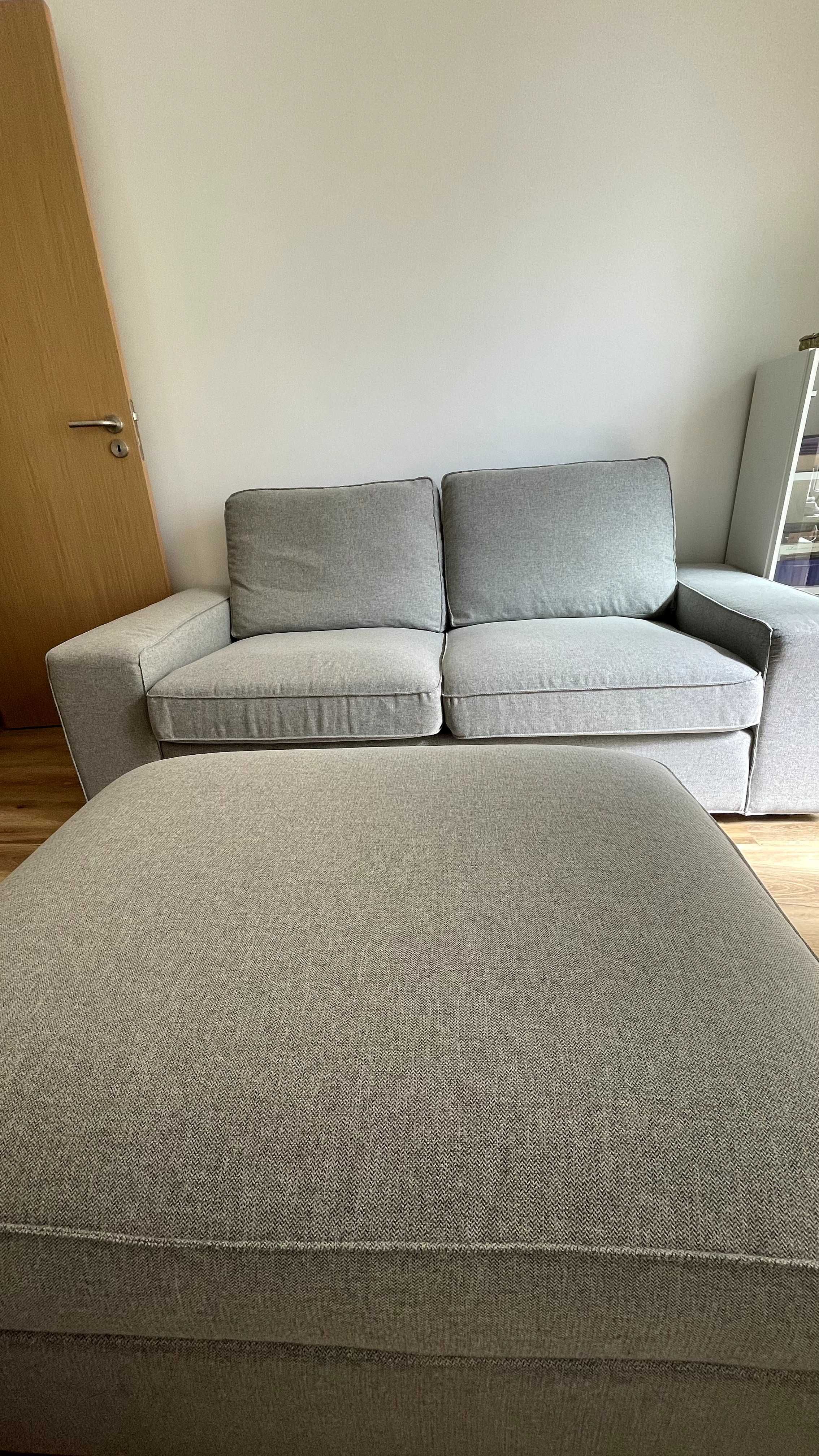 Pousa-pés IKEA KIVIK com Arrumação Tibbleby Bege/Cinzento - Como Novo!