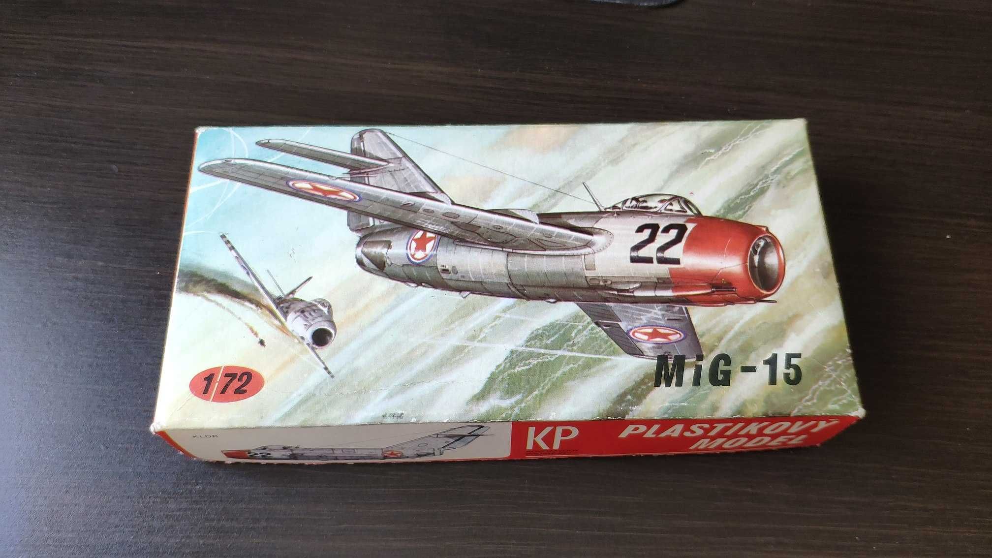 MiG-15 model do sklejania KP 1/72 - vintage - kolekcjonerski -PRL