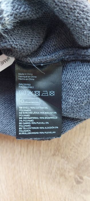 H&M r.110-116 szary sweterek z misiem, Christmas, Boże Narodzenie