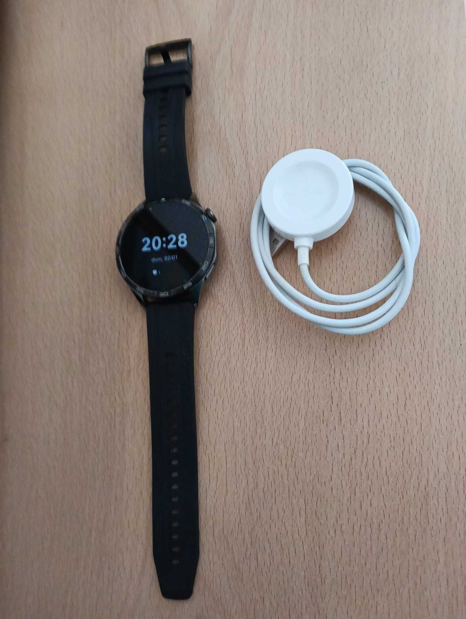 Pack de 2 pastas cabedal e 1 smartwach huawei gt4-ec