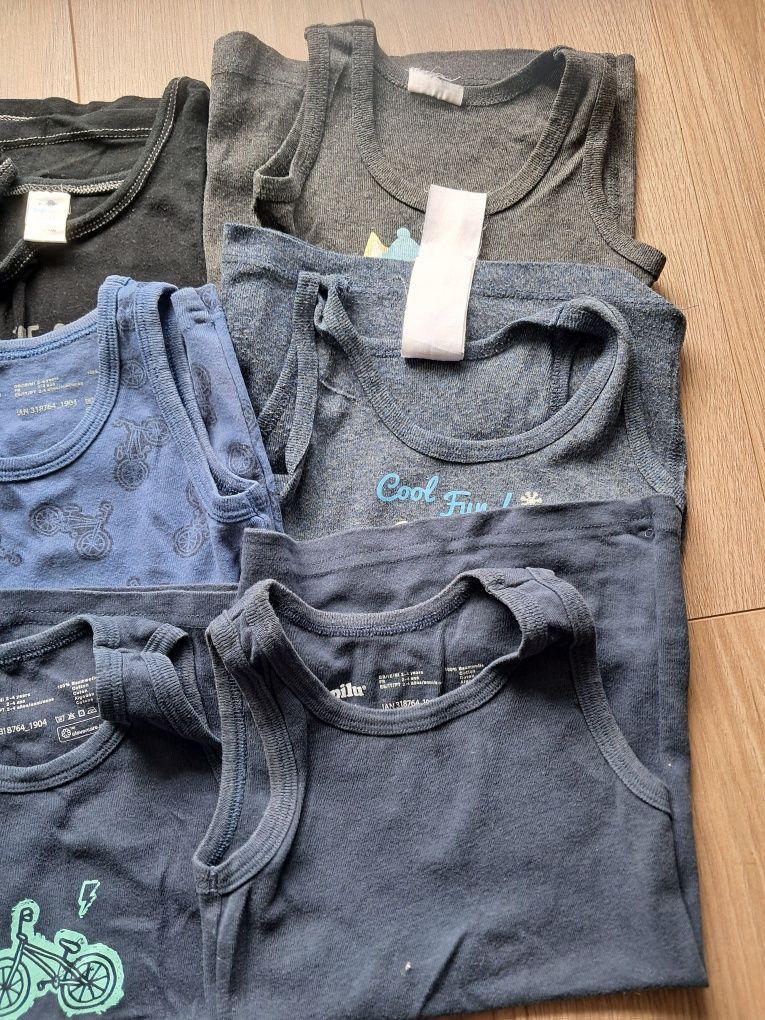 9x koszulki bez rękawów lidl h&M 98/104. Stan bardzo dobry. Normalne ś