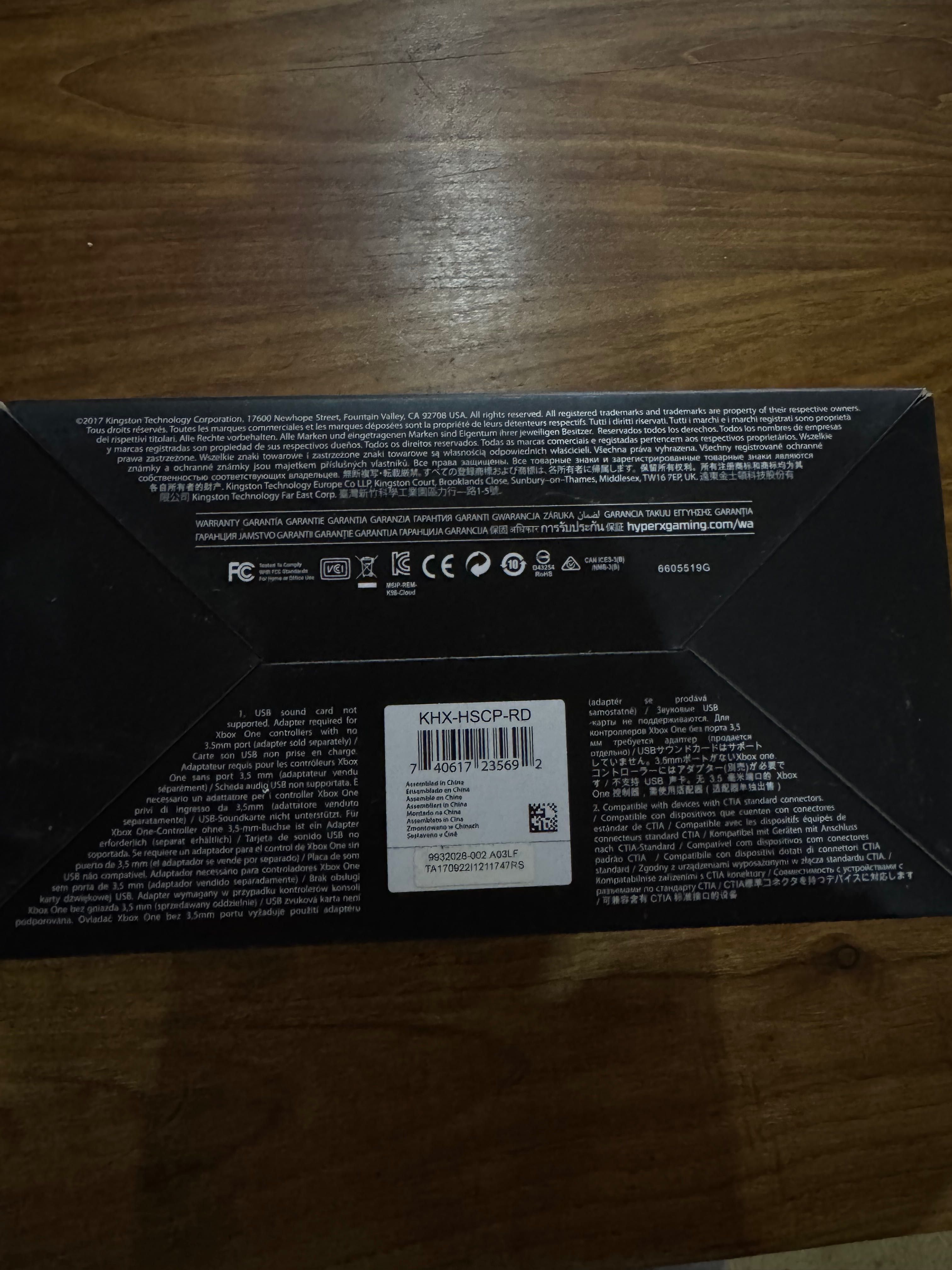 Headset HyperX Cloud II - Novo por abrir