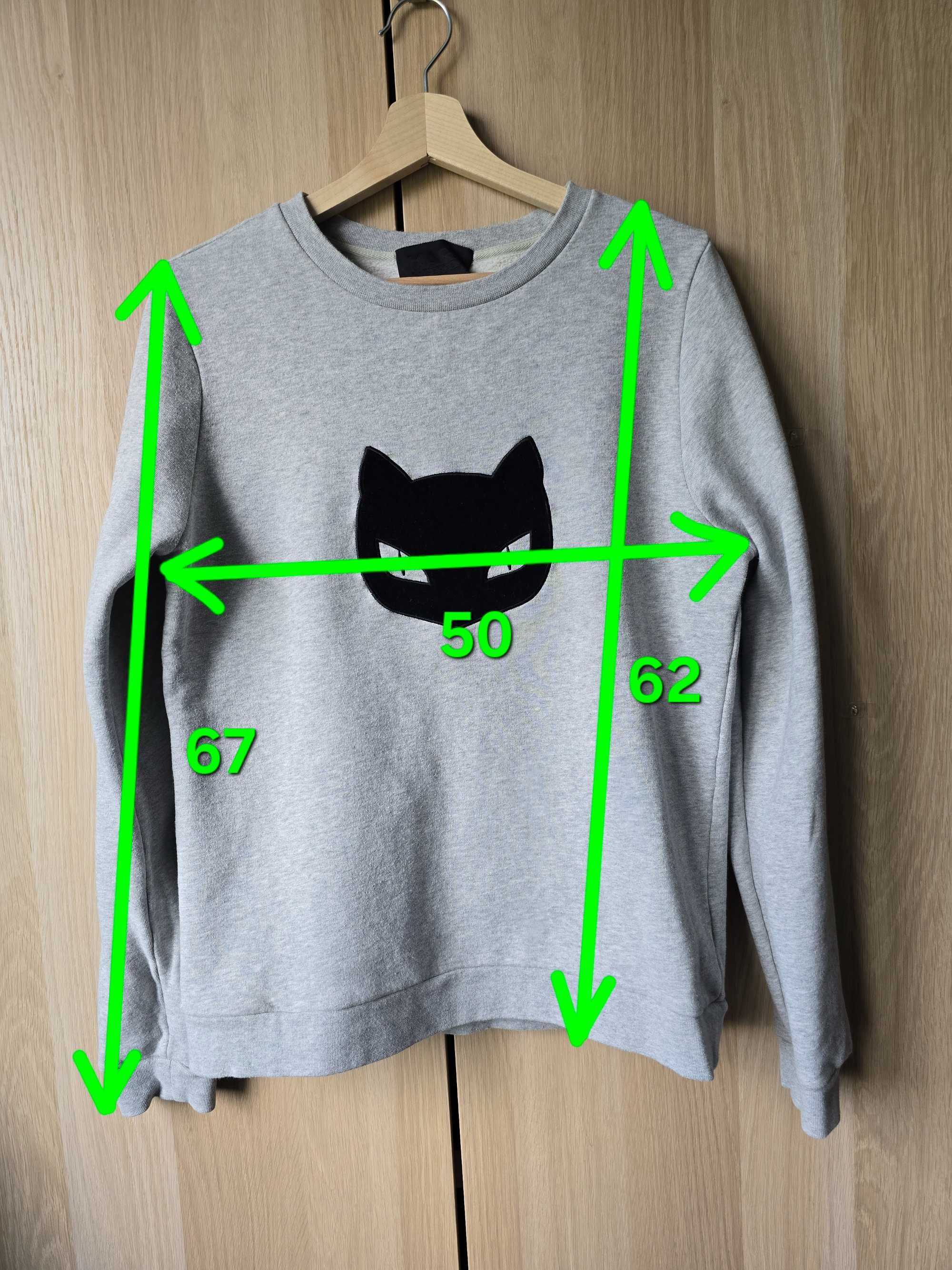 Bluza damska Karl Lagerfeld z polarem i wyszywanym kotem rozmiar L