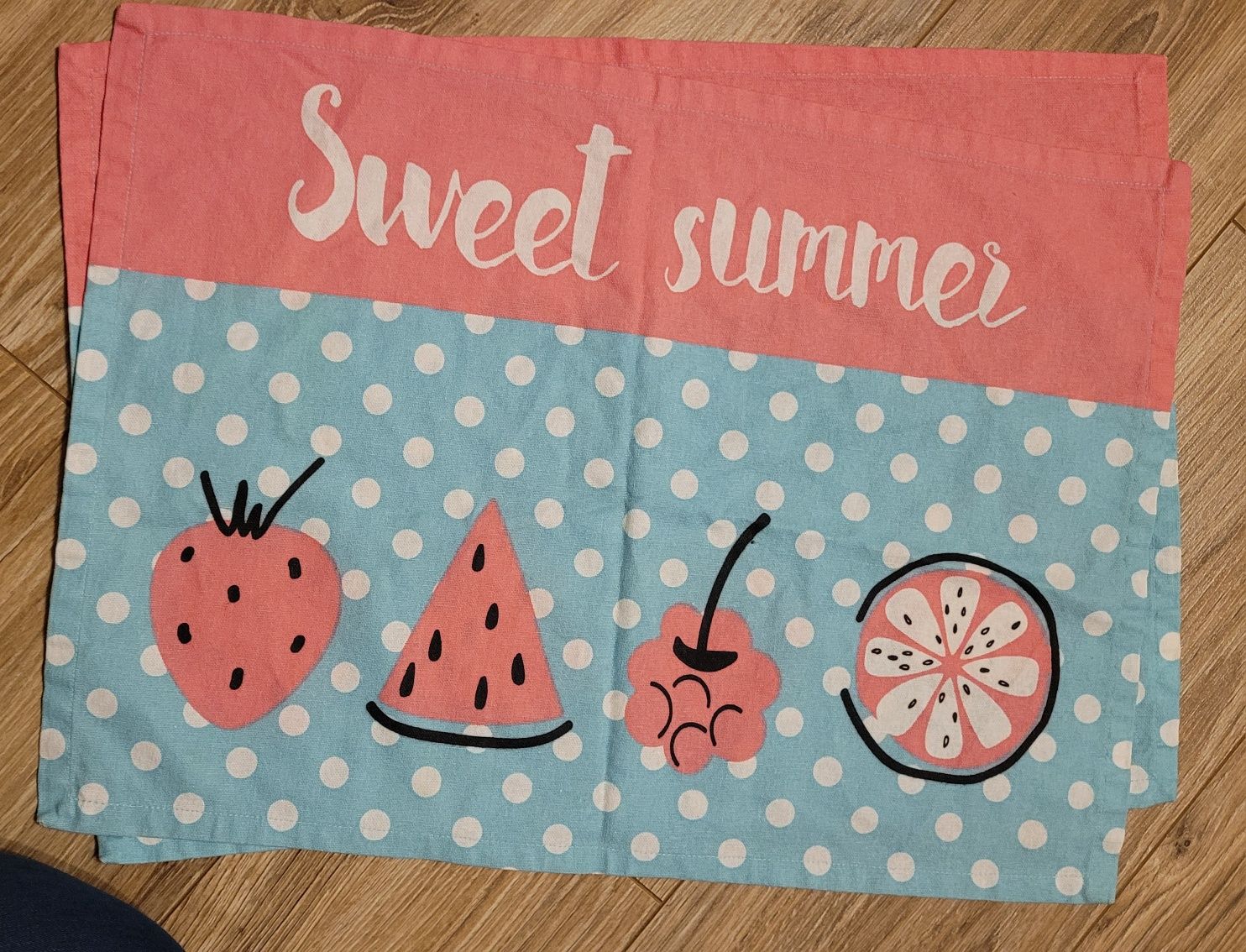 Sweet summer - 4 x podkładki bawełniane na stół - słodkie!