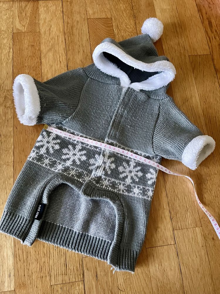 Camisola de cão Baby Dog em lã com capuz
