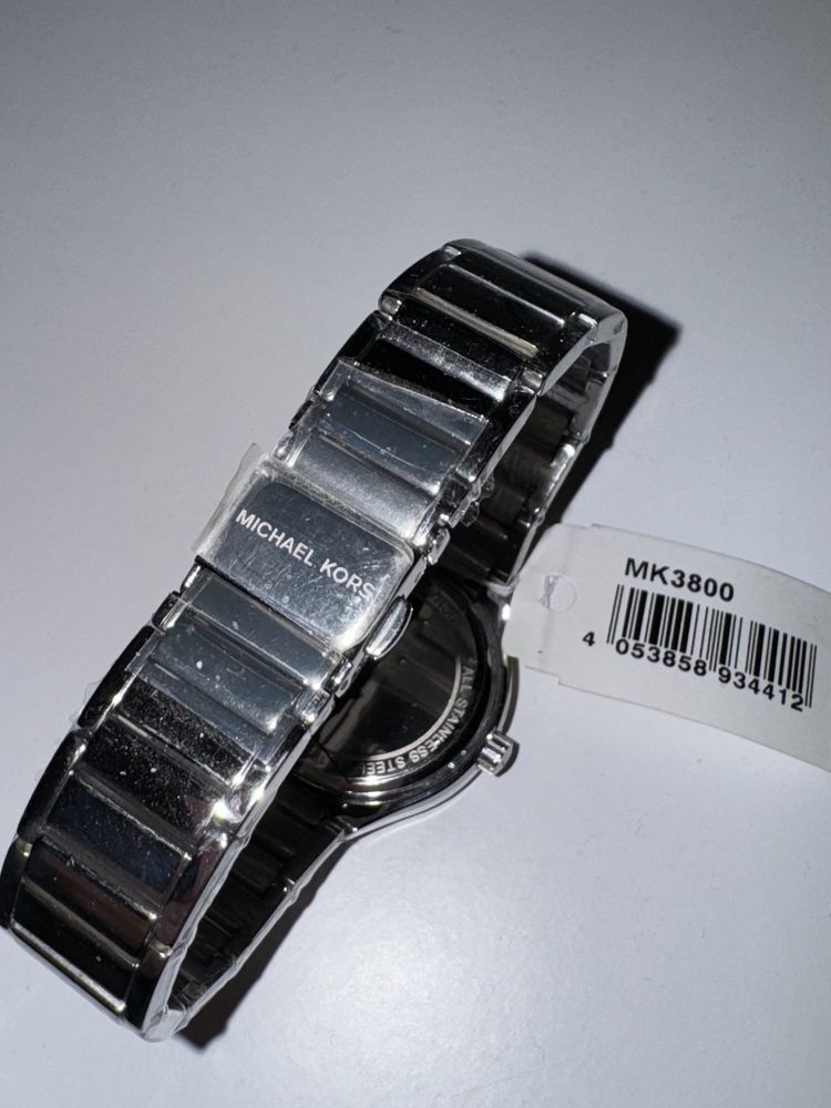 Zegarek Michael Kors srebrny damski nowy oryginalny cyrkonie bransolet