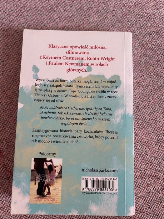 Książka Liast w butelce Nicholas Sparks