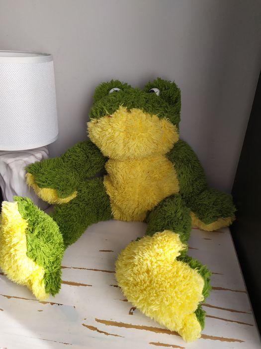 Żaba duża maskotka pluszak przytulanka zielona