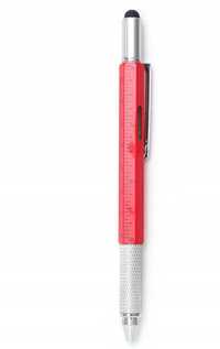 Długopis wielofunkcyjny 6w1 miarka poziomnica gumka