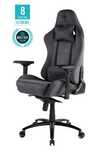 Fotel Gamingowy Alcantara Ciemny Szary Regulowany Outlet GAM-121-DG-O