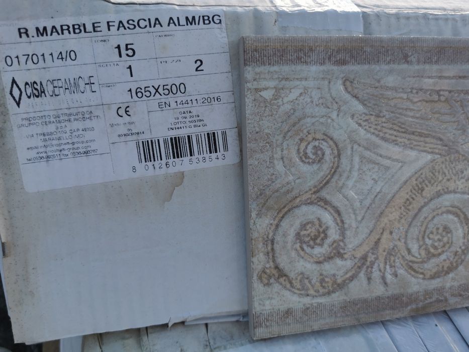 Włoska Liswa Dekoracyjna gresowa 16.5x50 Cisa Ceramica Gryf