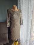 Zjawiskowa sukienka #wow z cekinami w kolorze nude r. L Dr.Lykke