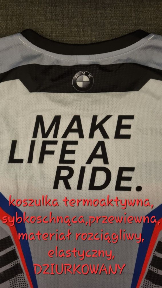 Koszulka motocyklowa BMW Motorrad XL termoaktywna szybkoschnąca