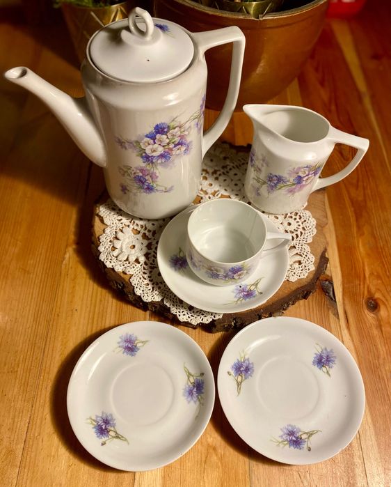 Ćmielów, 1920r elementy serwisu do kawy, antyk