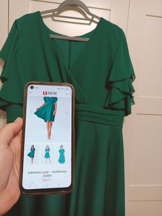 Marconi fashion obłędna sukienka nowa z metkami plus size butelkowa