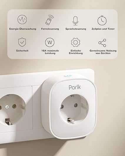 Inteligentne gniazdka Smart WiFi 16A, 3840W, 4 szt. Zdalne Sterowanie