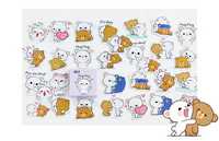 Naklejki Mini Malutkie Rilakkuma Anime Miś Scrapbooking 45 sztuk