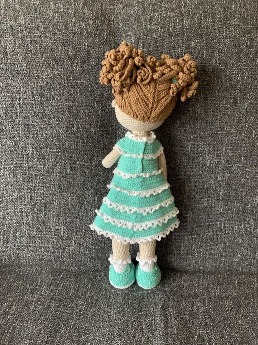 Lalka pluszak maskotka na szydełku, bawełna, cudna :)