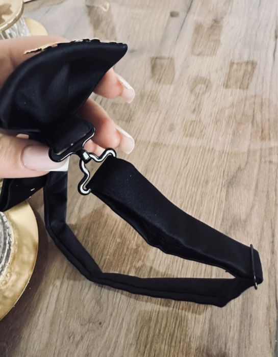 Muszka czarno złota męska