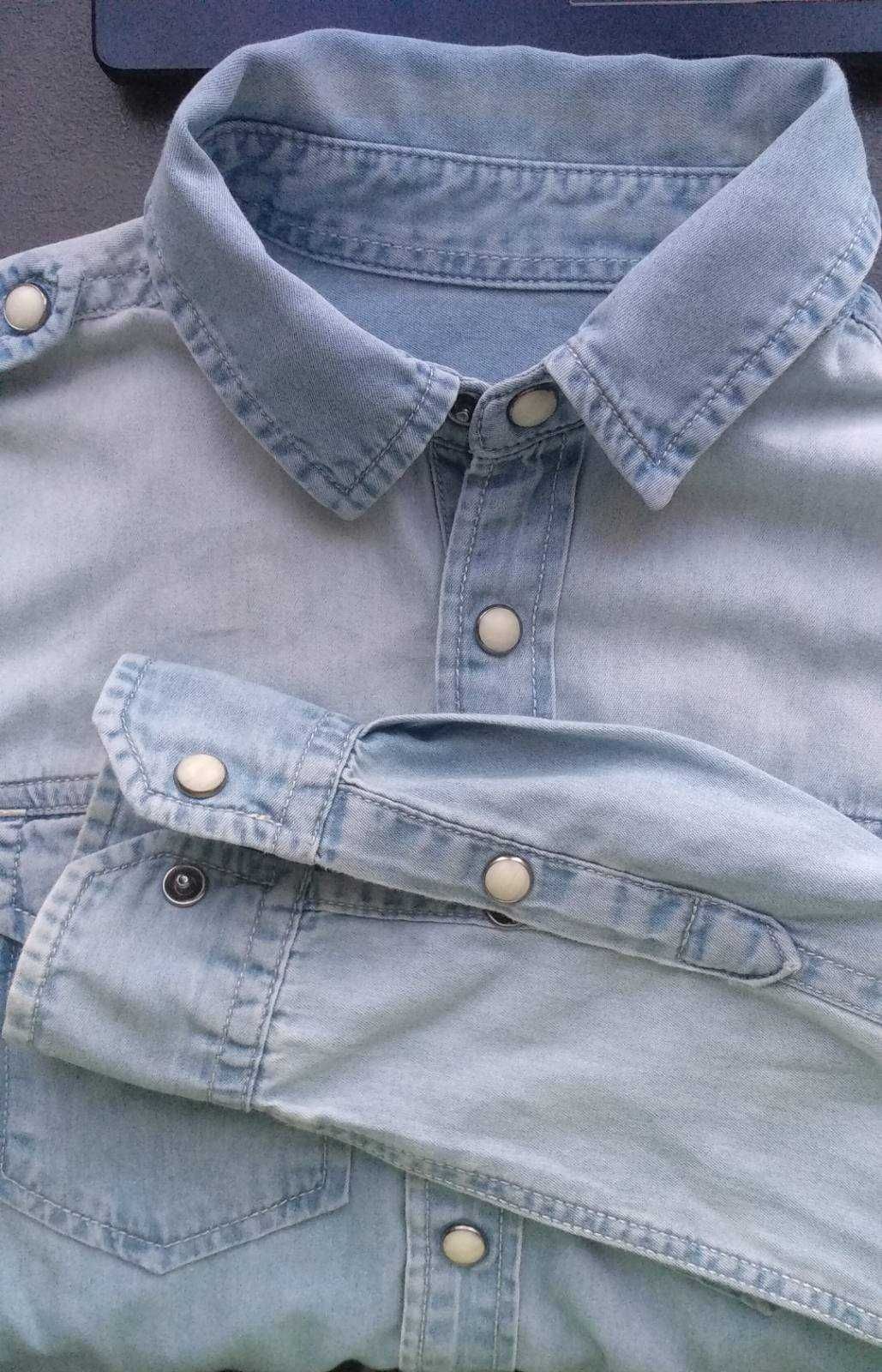Джинсовая рубашка WE на девочку рост 146-152 см (9-12 лет)