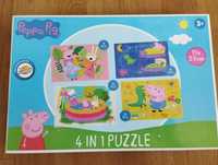 Puzzle świnka Peppa 4 układanki