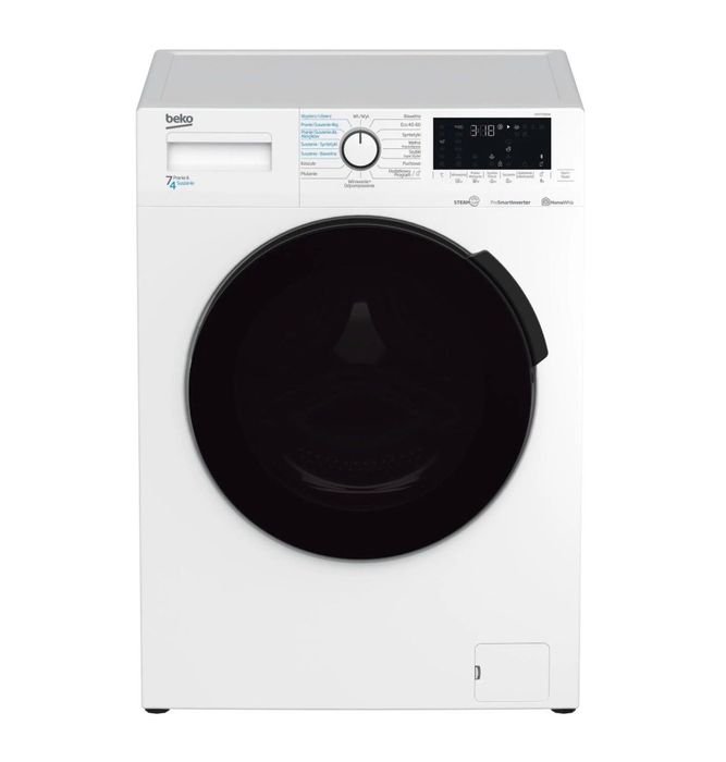 Pralko-suszarka Beko HTV7716XW SteamCure 45cm 7kg/4kg