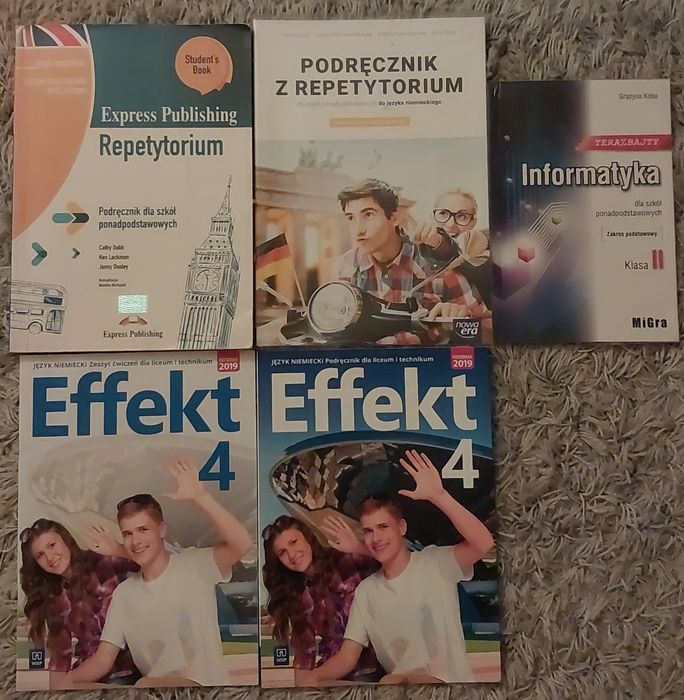 Podręczniki liceum, technikum klasa 2 i 4.