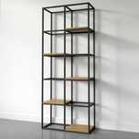 Regał stalowo drewniany aluminiowy LOFT Szafka
