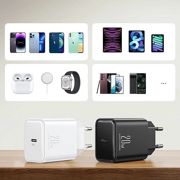 Ładowarka Usb C 20w Pd Joyroom Jr-tcf06 - biała
