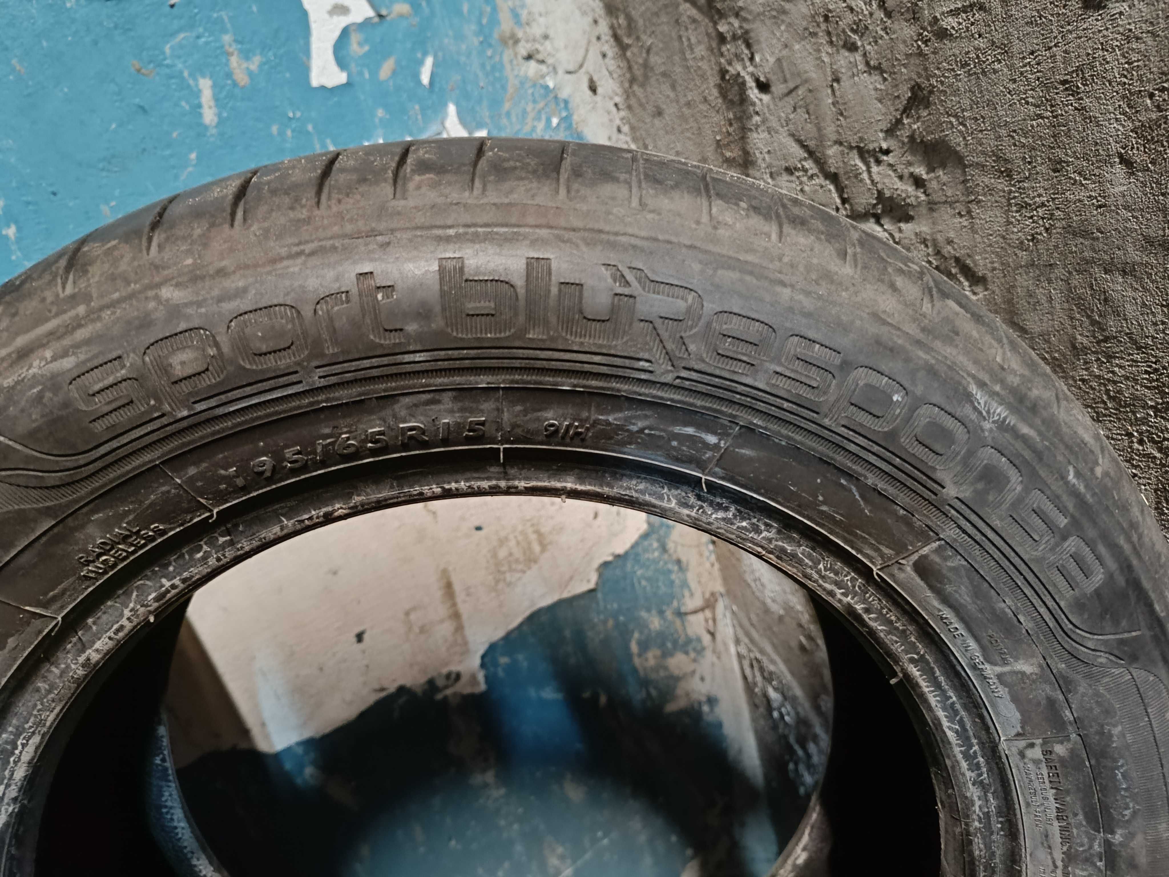 2x 195/65R15 Dunlop Sport Blu Response Lato Używane FV Siedlce