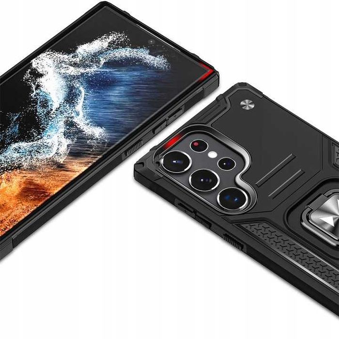 Etui Pancerne Samsung Galaxy S23 Ultra + Szkło Hartowne