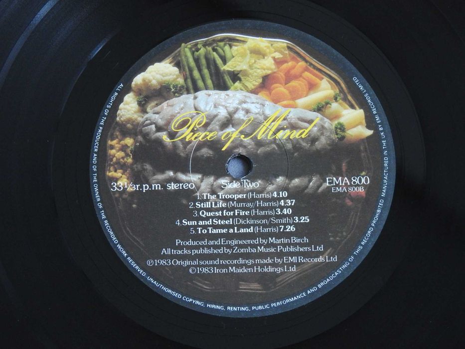 Iron Maiden Piece Of Mind LP 1983 UK пластинка EX Британия 1 press