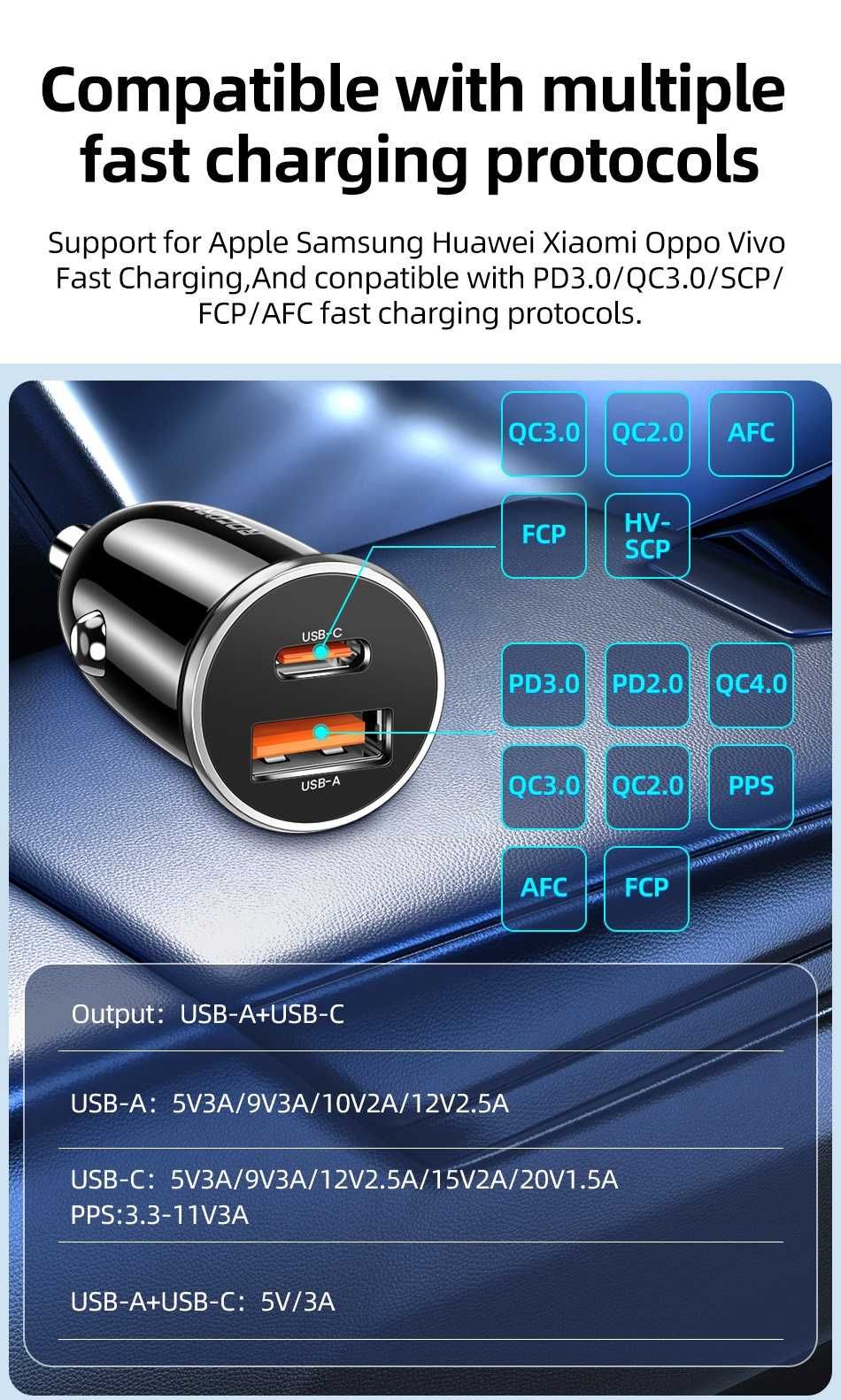 Ładowarka samochodowa 30W