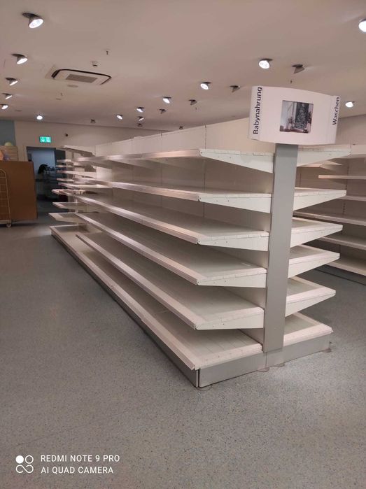Używane regały sklepowe białe z NIEMIEC Otto Kind