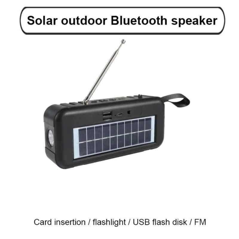 Радіо, ліхтарик, bluetooth-колонка на сонячній батареї, павербанк