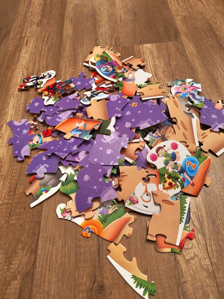 Ślimakowy tor 100 elementów Puzzle edukacyjne