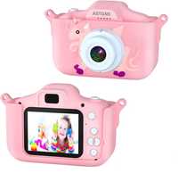 ASTGMI C3 aparat dla dzieci karta 32GB 12MP gry ramki filtry różowy