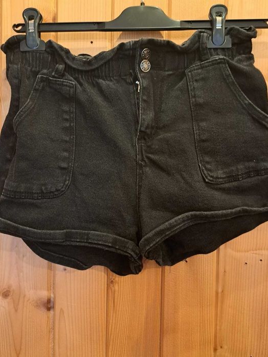 Spodenki czarne dżinsowe