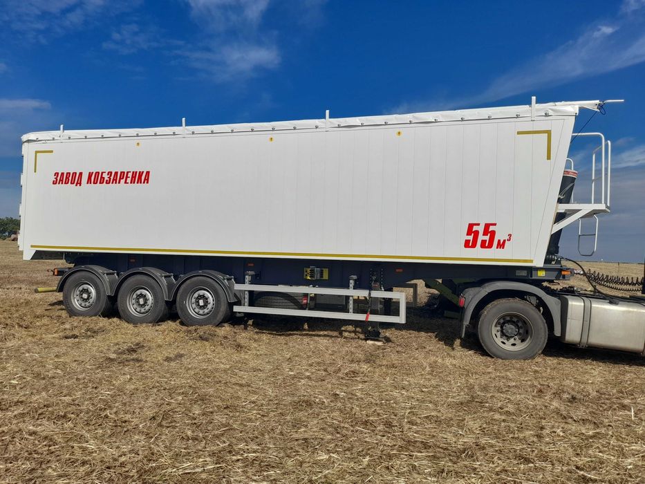Зерновоз прицеп 55 м3 | Алюмінієвий причеп (полуприцеп) Кобзаренка