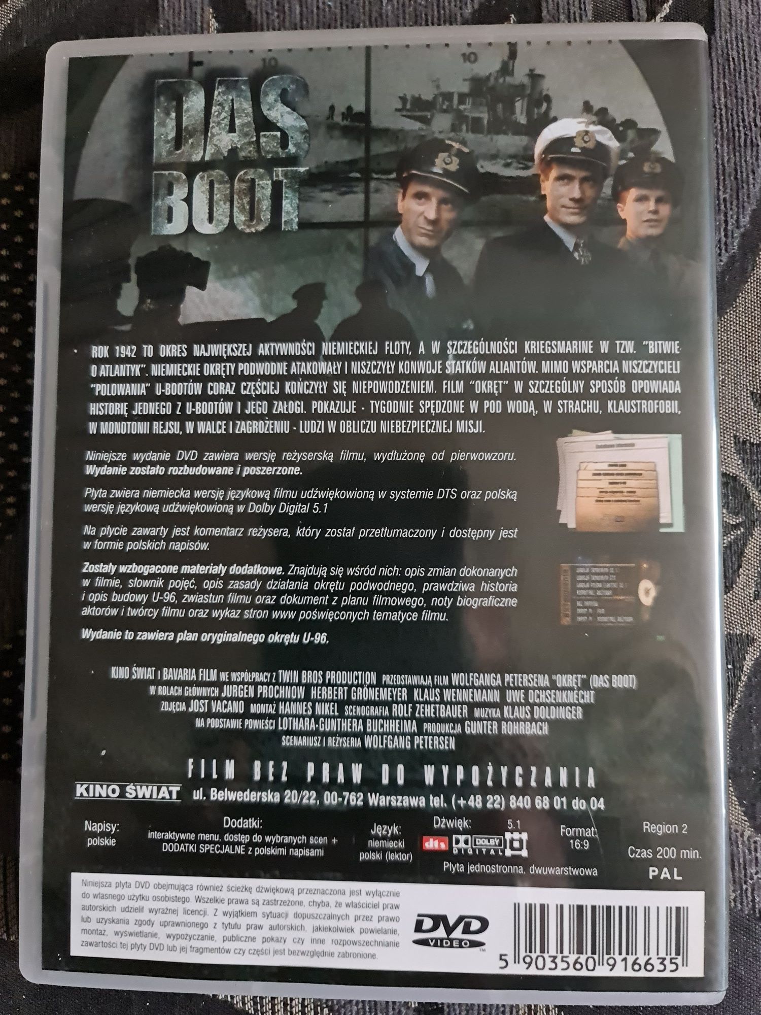Okręt Das Boot - wersja reżyserska DVD