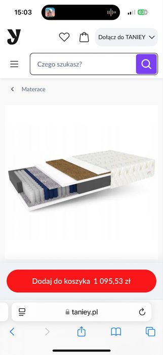 Materac kieszeniowy 160x200 FDM