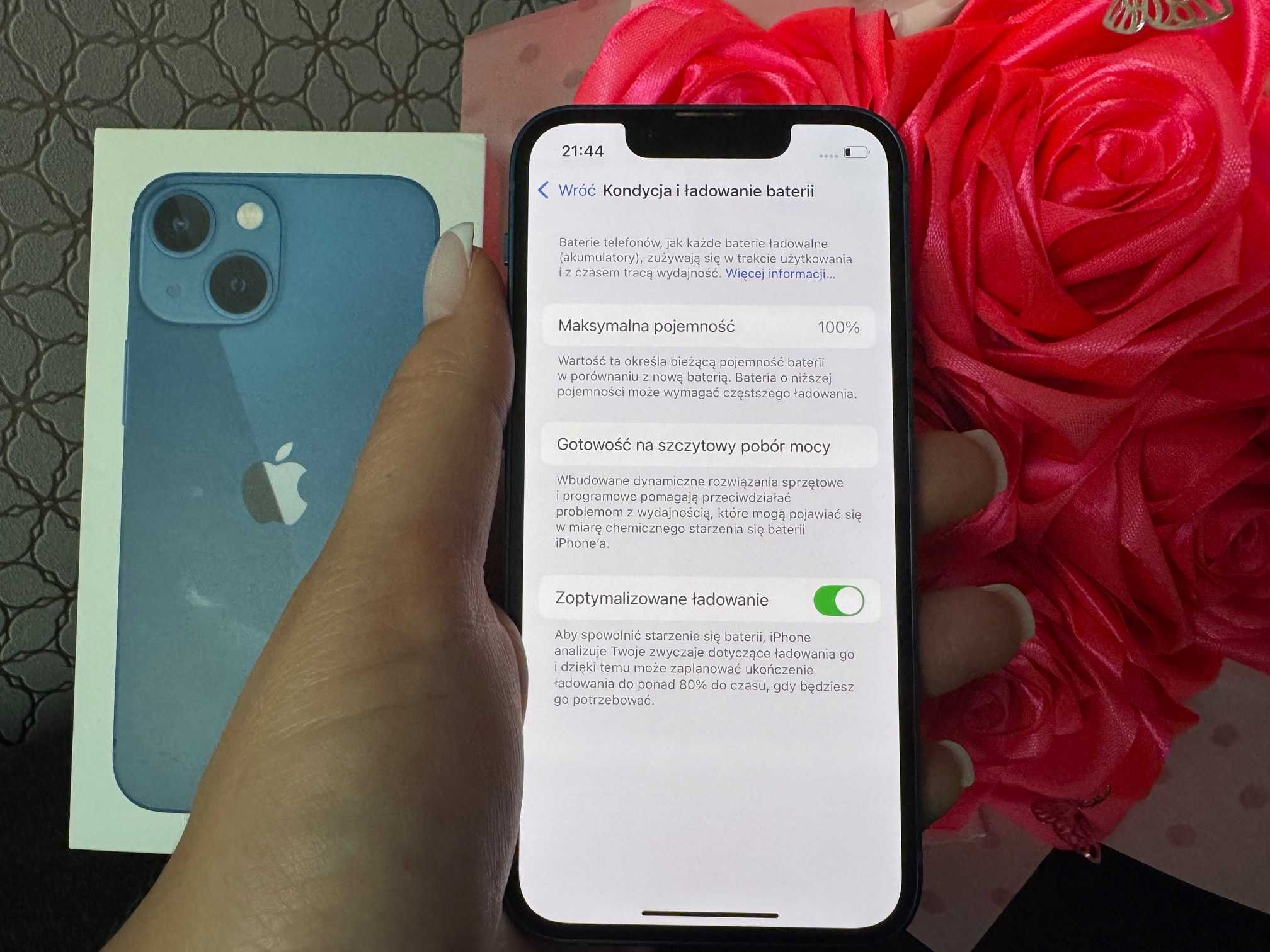 IDEALNY iPhone 13 mini Blue 128GB 100% BATERIA